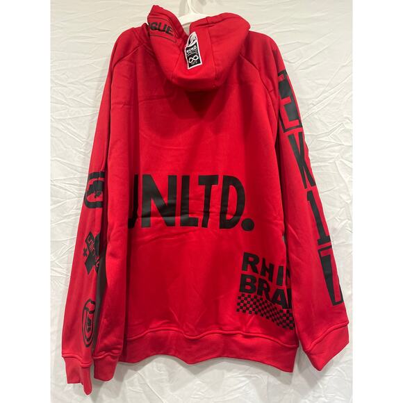 Eckō Unltd. Hoodie Sweatshirt Red Men’s 2XL Graphic Print Fleece lined NIP - Picture 10 of 13